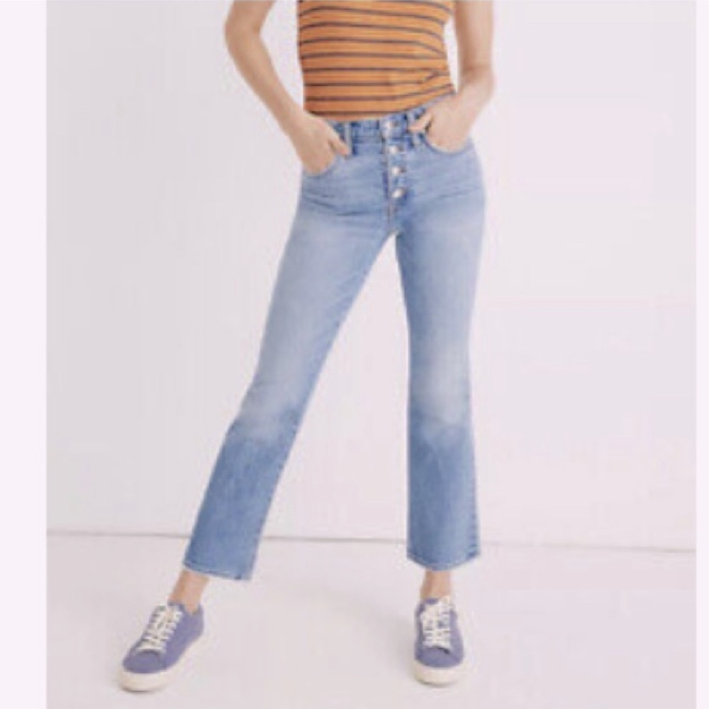Madewell Cali Demi Boot Cut Jeans | Size 25 | Light Vintage Blue Wash